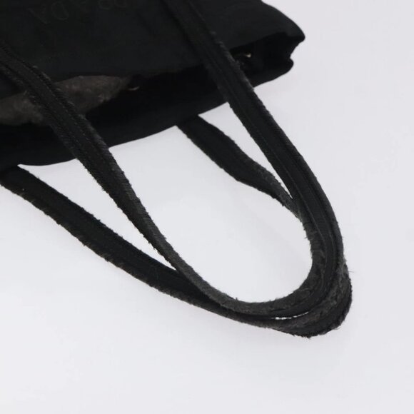 PRADA Mini Tote Bag Nylon Black Silver Auth bs26580 - Picture 8 of 14